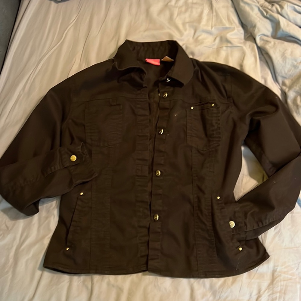 Ladies lightweight jacket black size 10